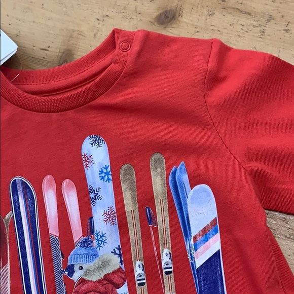 Baby boy long sleeve tee with ski graphic - Picture 3 of 7
